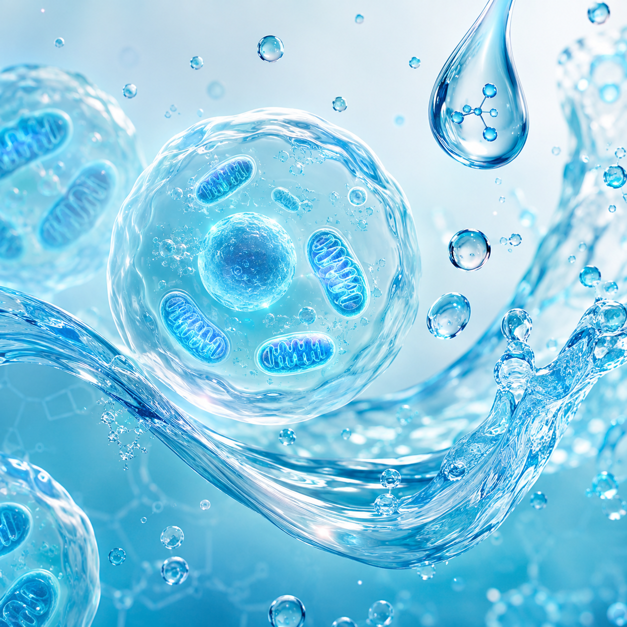 water and mitocondria