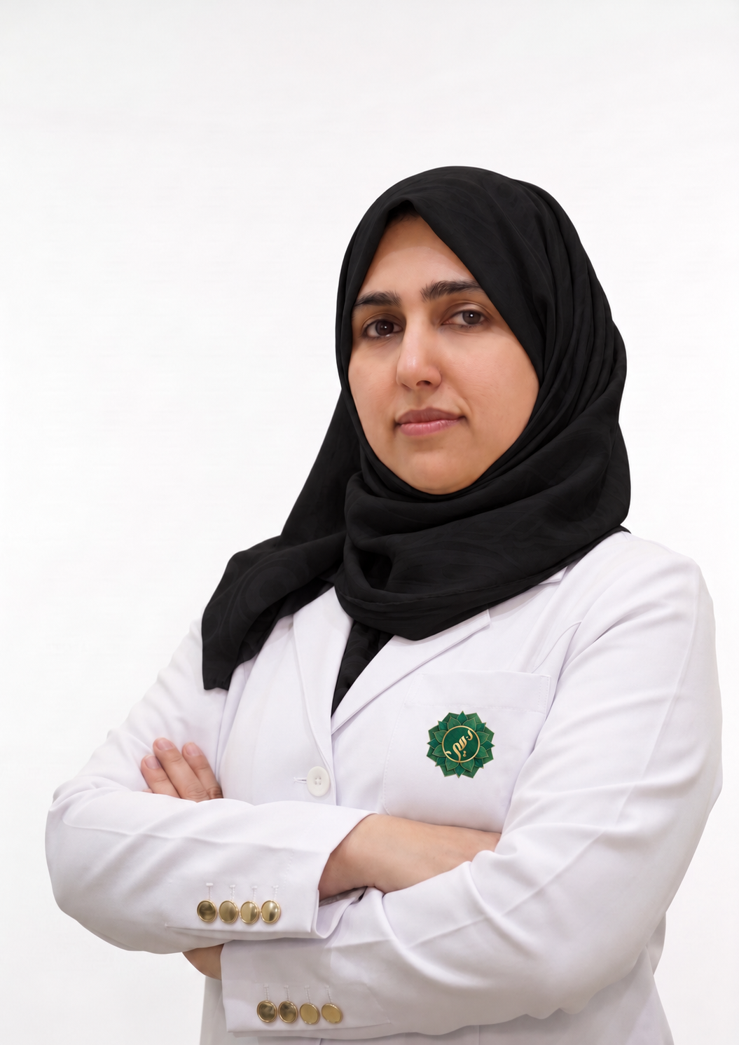 confident medical professional in hijab